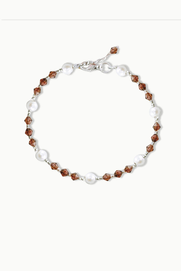 Sivalya Radiance Pearls and Amber Crystals Bracelet