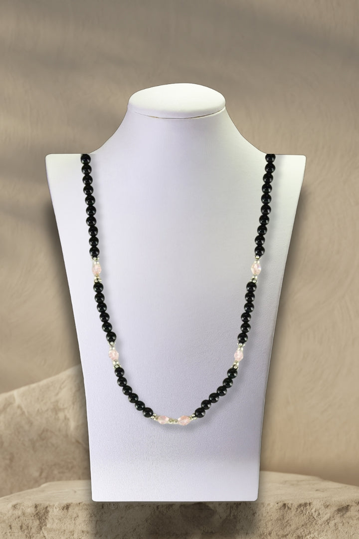 Sivalya Amour Black Onyx and Pink Crystals Necklace