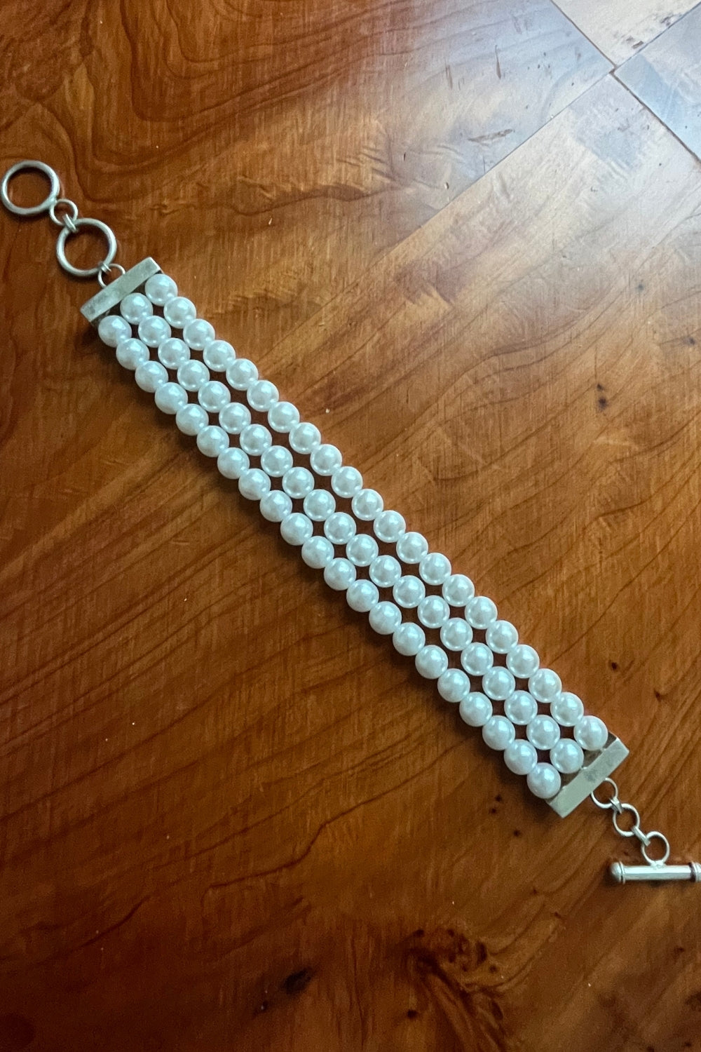 Sivalya Three-Layer Freshwater Pearl Bracelet in Sterling Silver