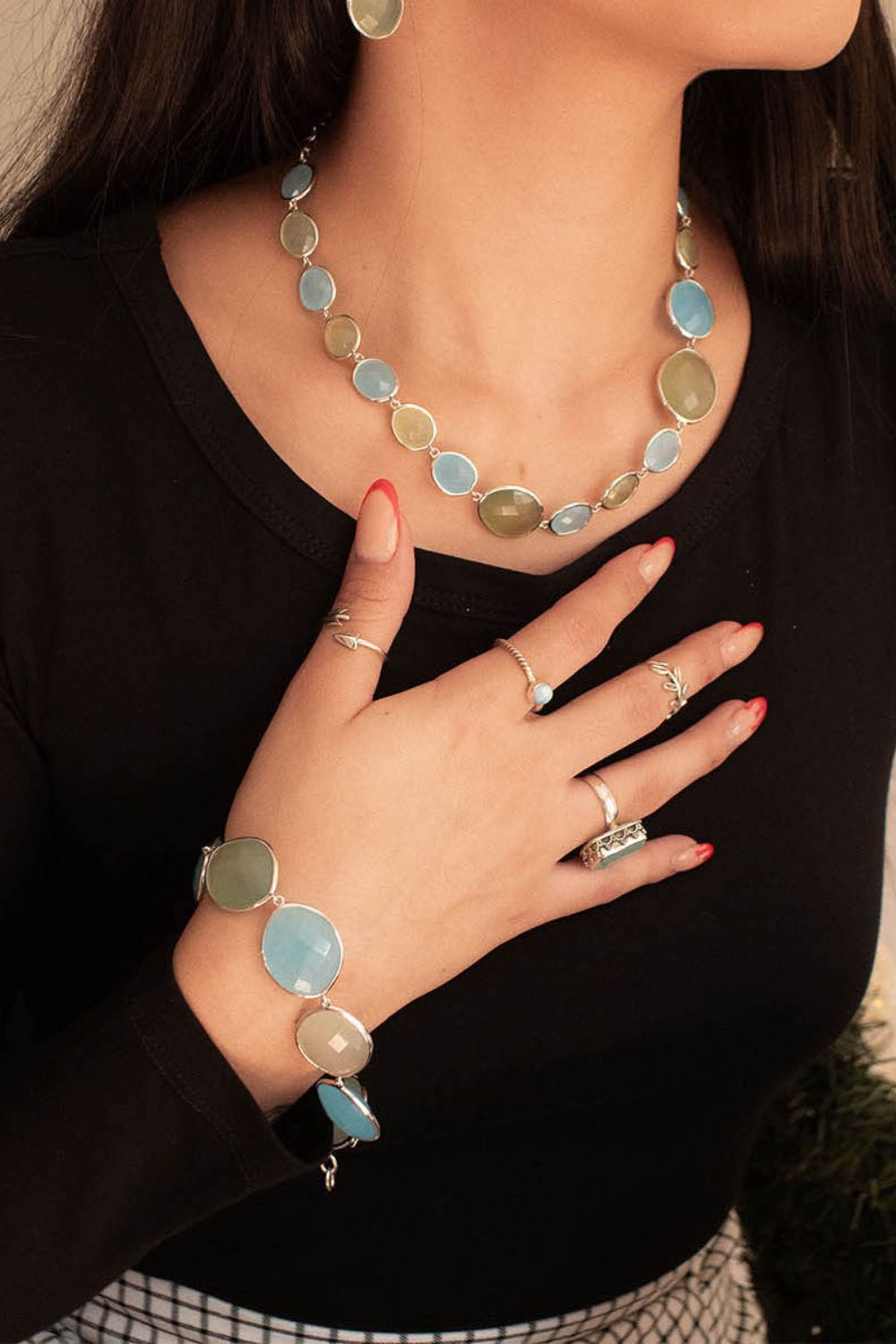 Sivalya Aqua Opal Chalcedony Bracelet - Paris