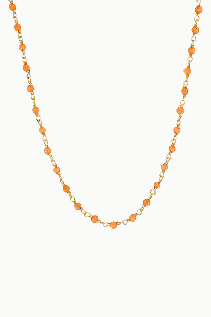 Sivalya Carnelian Beaded Link Chain Necklace