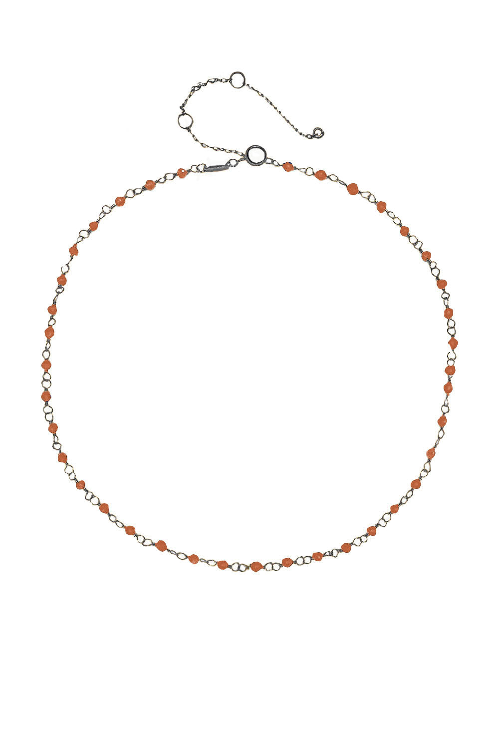 Sivalya Carnelian Beaded Link Chain Necklace