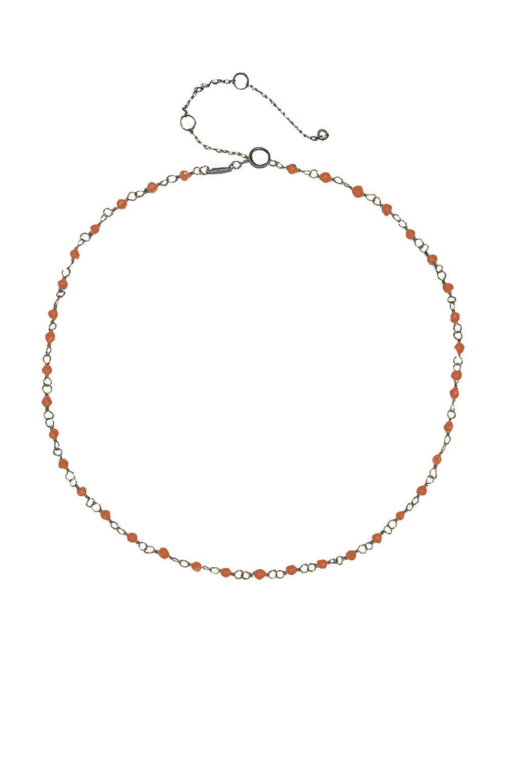 Sivalya Carnelian Beaded Link Chain Necklace