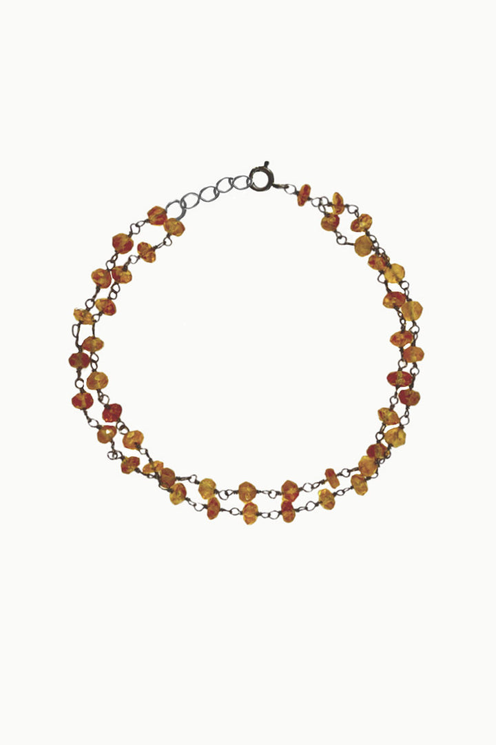 Sivalya Citrine Beaded Link Chain Bracelet