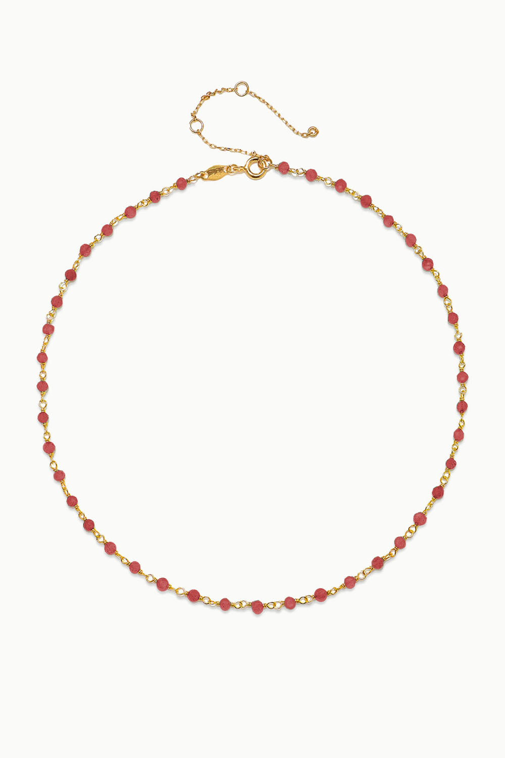 Sivalya Garnet Beaded Link Chain Necklace