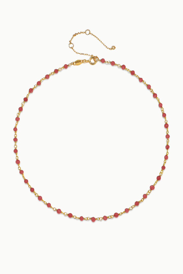 Sivalya Garnet Beaded Link Chain Necklace