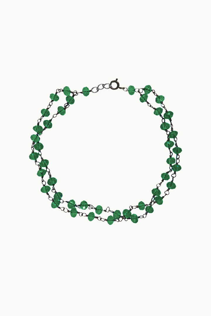 Sivalya Green Onyx Beaded Link Chain Bracelet
