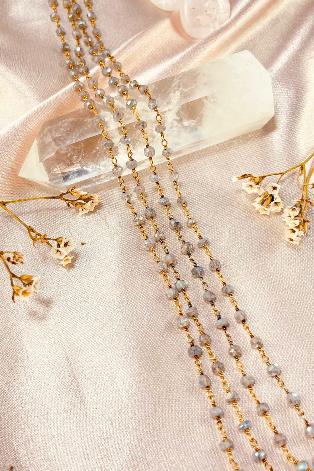 Sivalya Labradorite Beaded Link Chain Necklace