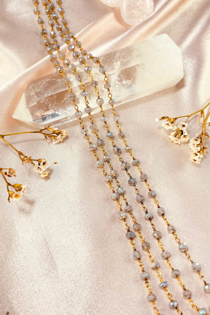 Sivalya Labradorite Beaded Link Chain Necklace