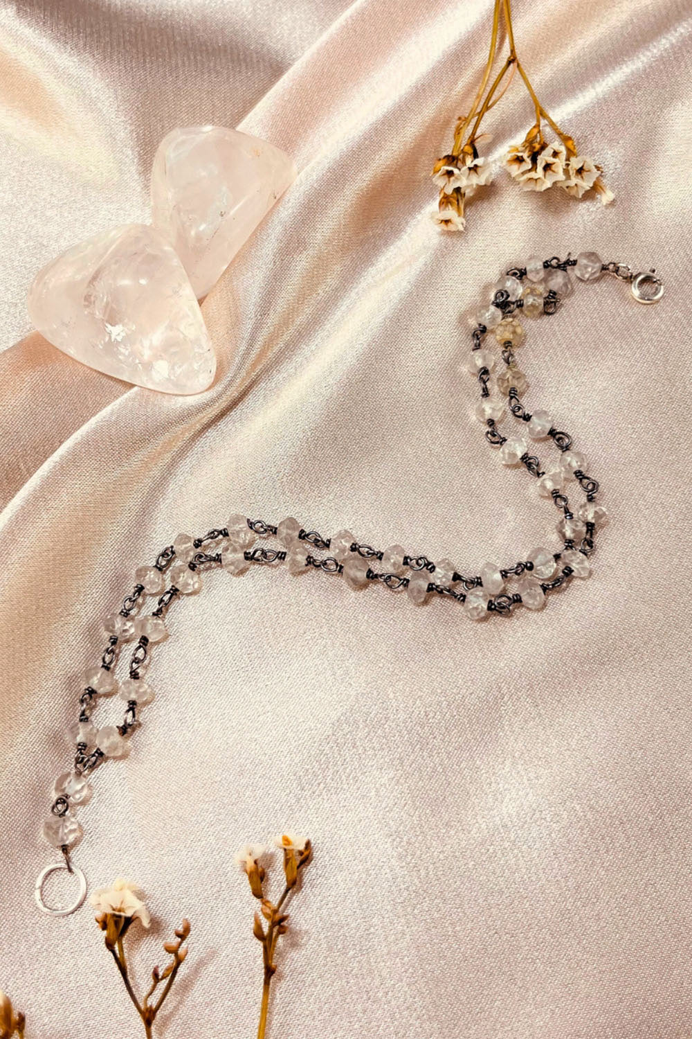 Sivalya Moonstone Beaded Link Chain Bracelet