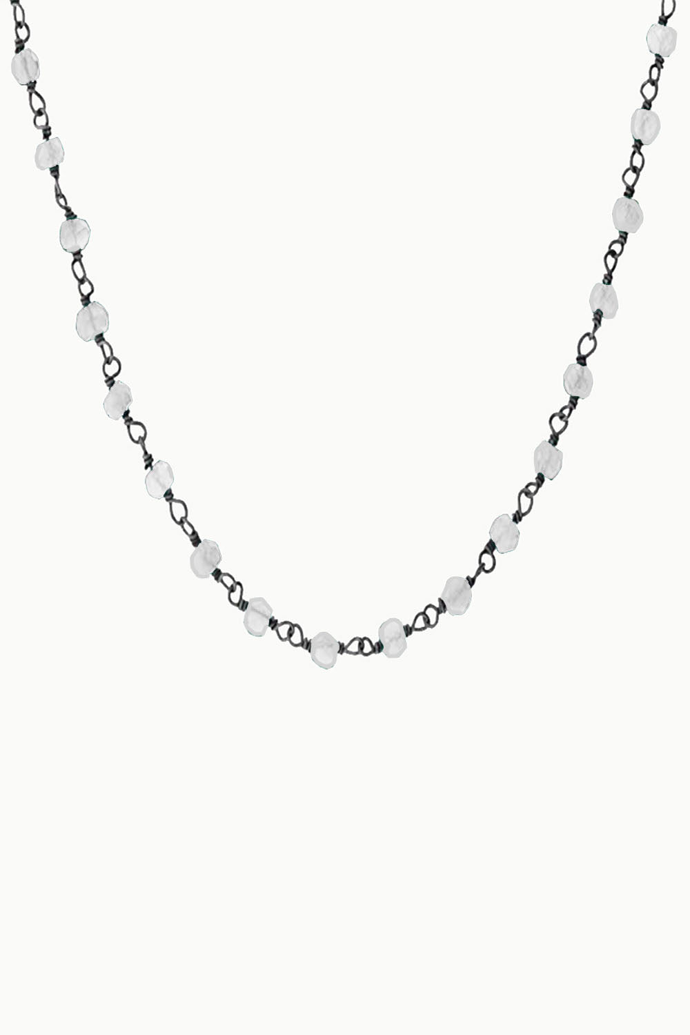 Sivalya Moonstone Beaded Link Chain Necklace