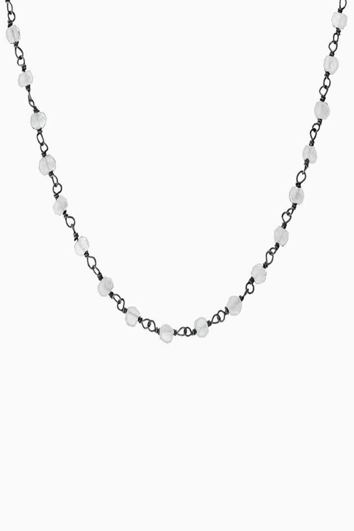 Sivalya Moonstone Beaded Link Chain Necklace