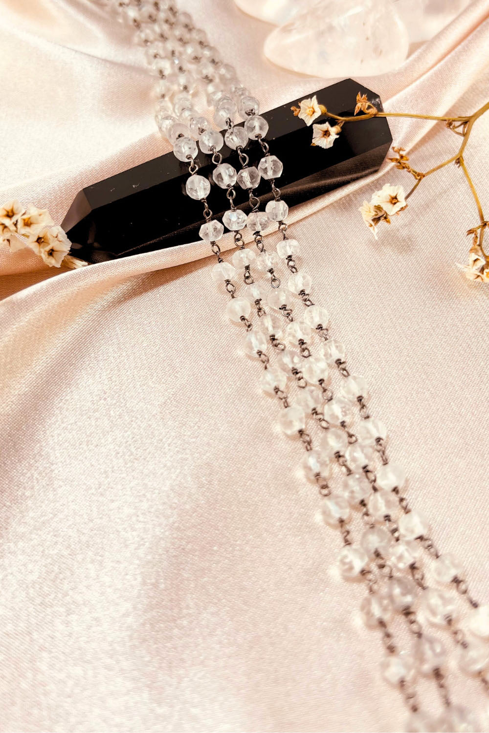 Sivalya Moonstone Beaded Link Chain Necklace