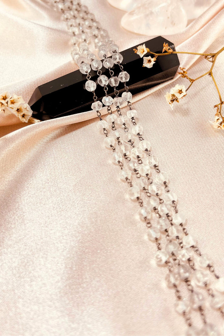 Sivalya Moonstone Beaded Link Chain Necklace