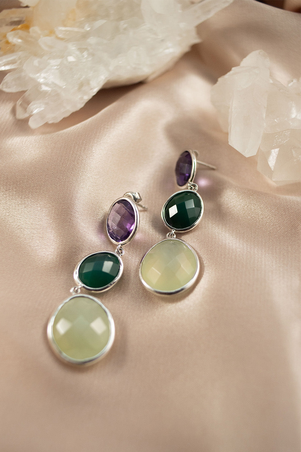 Sivalya Multi Gemstone Necklace and Earrings Set - Paris