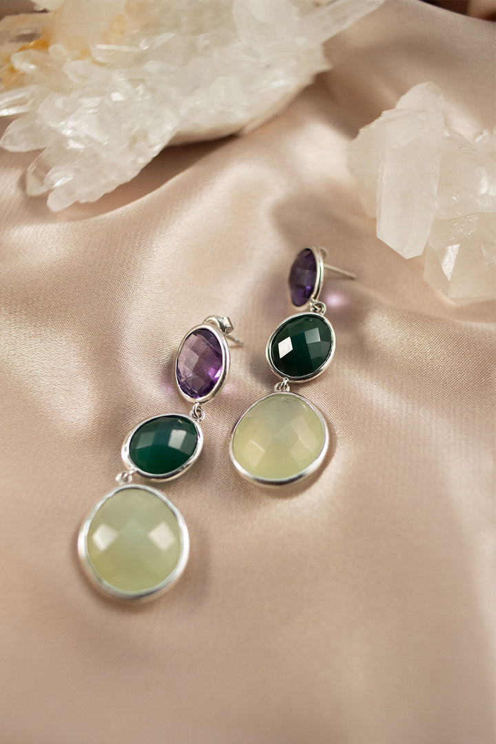 Sivalya Multi Gemstone Necklace and Earrings Set - Paris