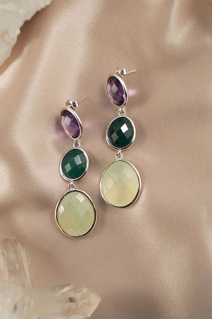 Sivalya Multi Gemstone Necklace and Earrings Set - Paris