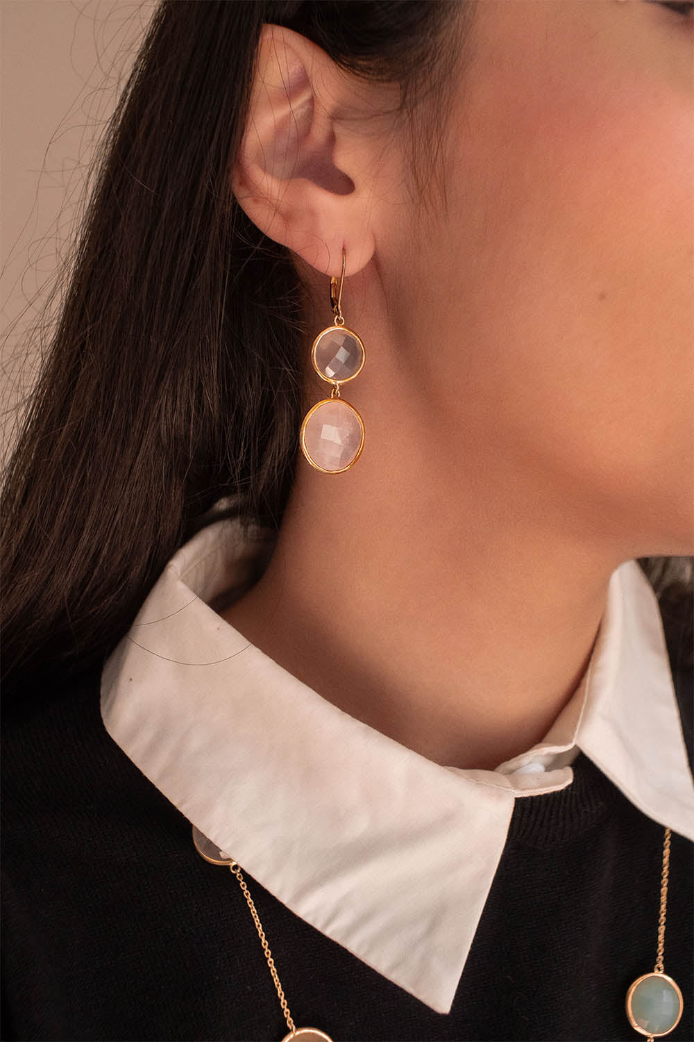 Sivalya Multi Gemstone Necklace and Earrings Set -Vienna