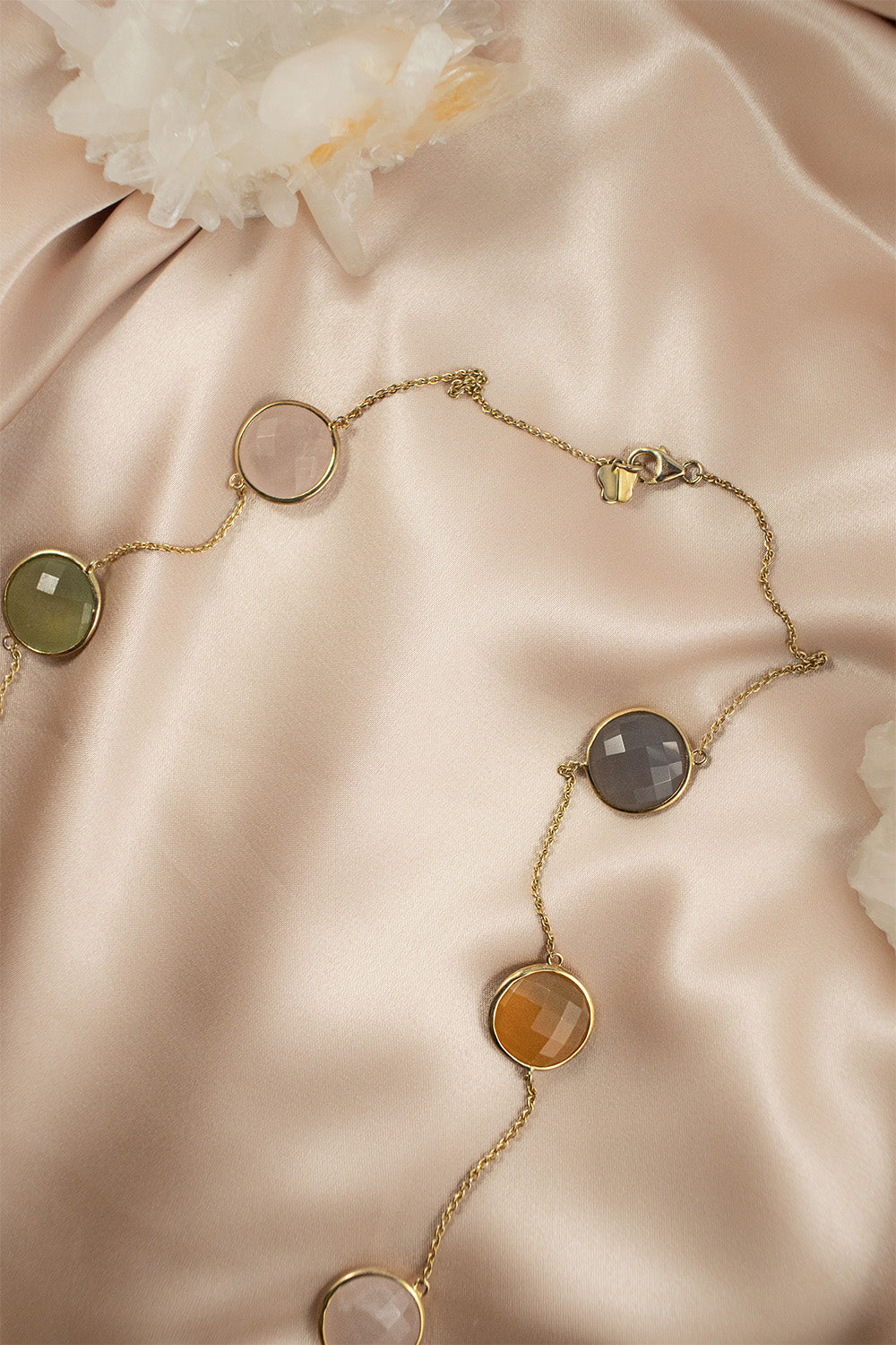 Sivalya Multi Gemstone Necklace and Earrings Set -Vienna