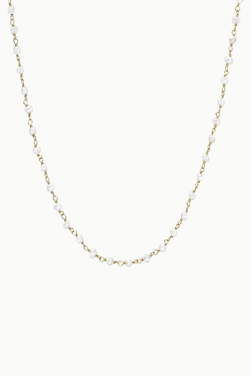 Sivalya Pearl Beaded Link Chain Necklace