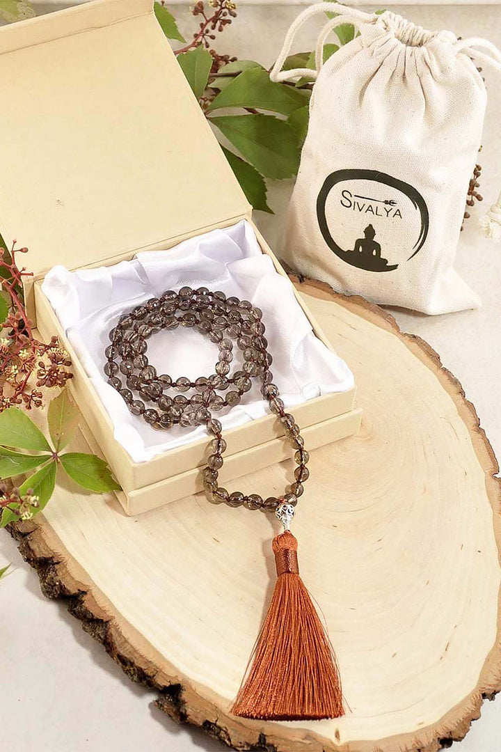 Sivalya Protect and Transmute Smoky Quartz Mala