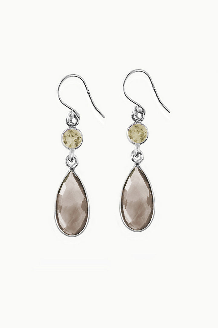 Sivalya Smoky Quartz Dangle Earrings - Twilight
