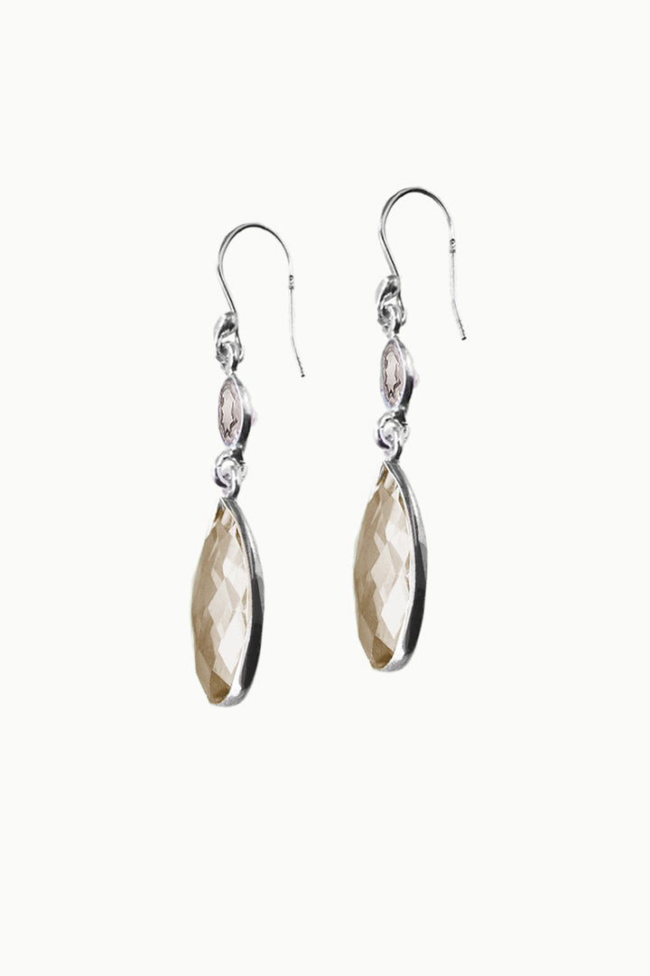 Sivalya Smoky Quartz Dangle Earrings - Twilight