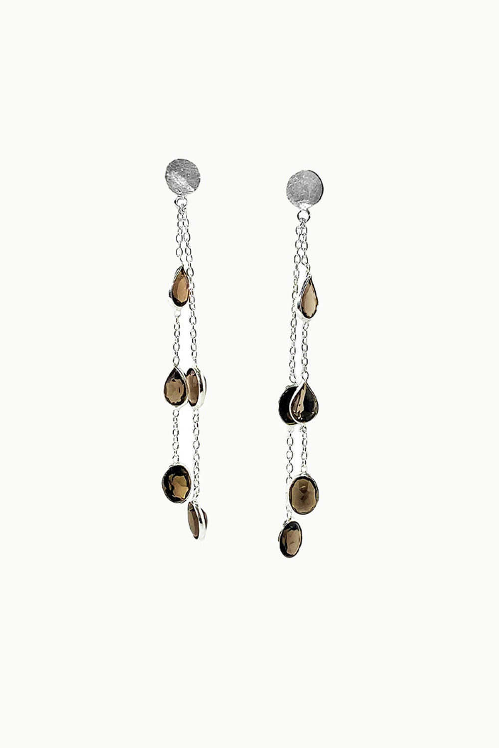 Sivalya Smokey Quartz Dangle Earrings - Utopia