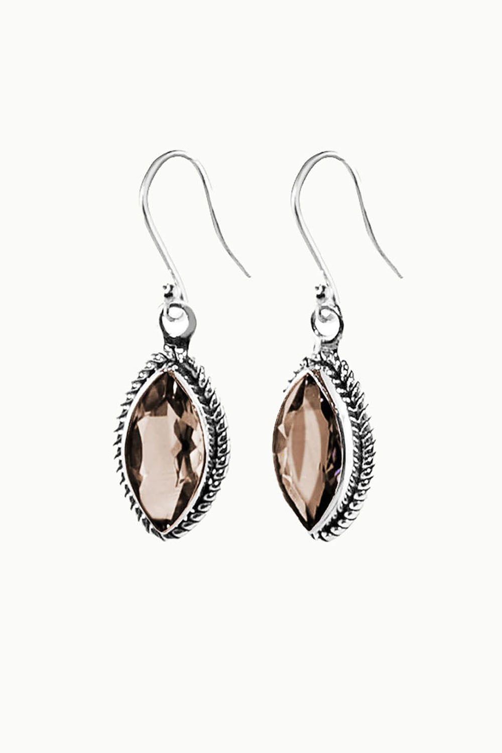 Smokey Quartz Drop Earrings - Ananda
