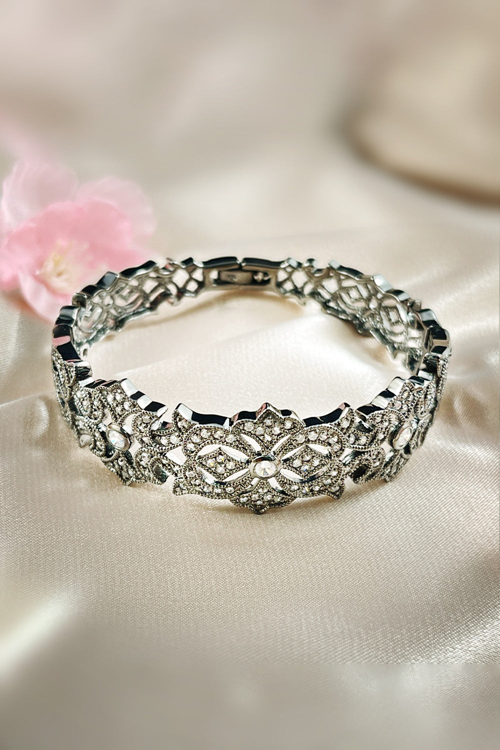 Sterling Silver with Black Rhodium Zircon Bracelet- Starlight