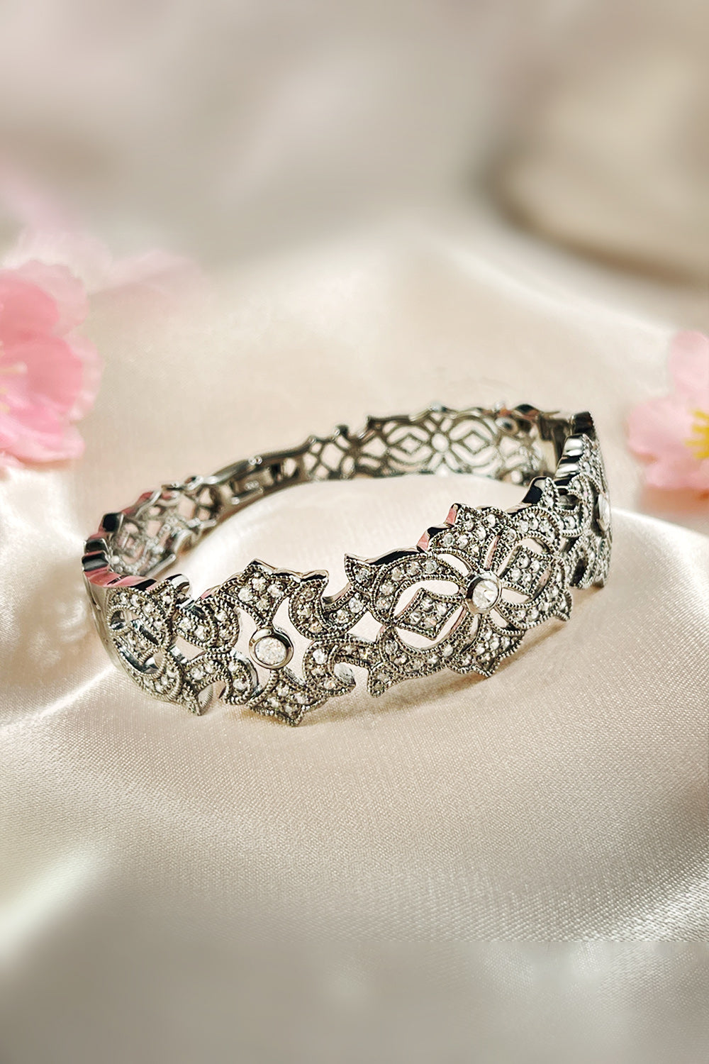 Sterling Silver with Black Rhodium Zircon Bracelet- Starlight