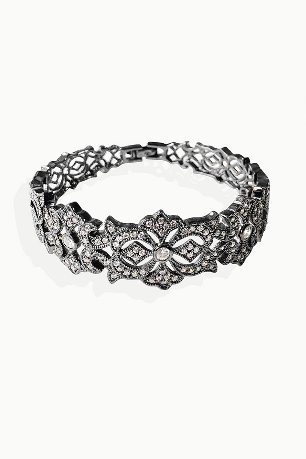 Sterling Silver with Black Rhodium Zircon Bracelet- Starlight