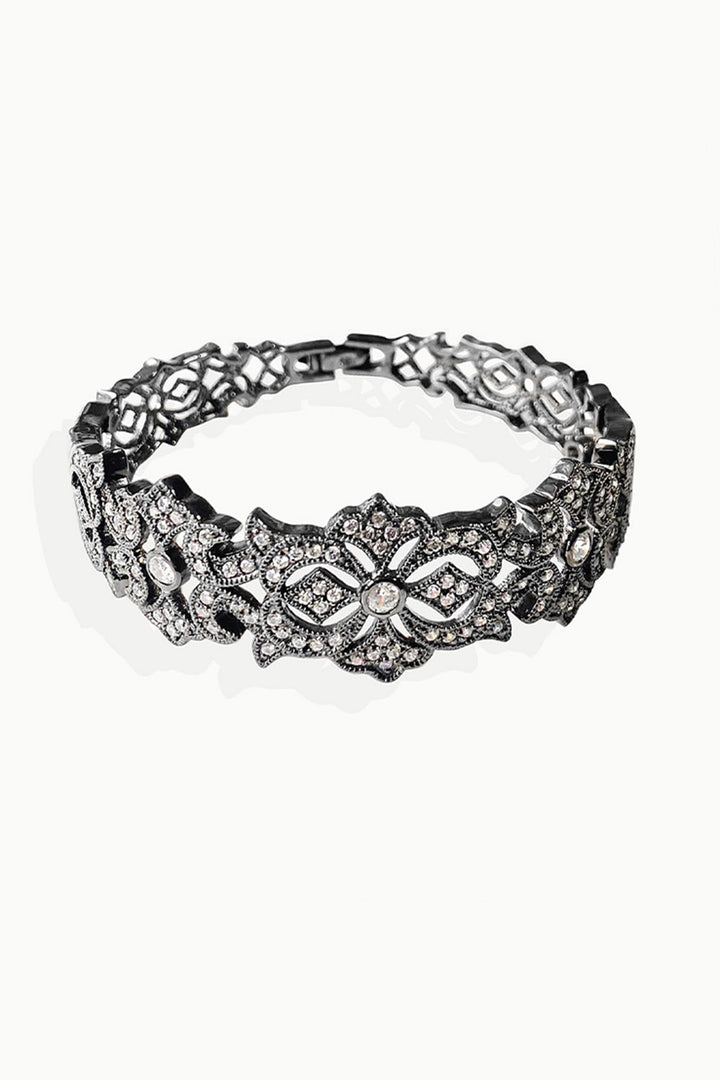 Sterling Silver with Black Rhodium Zircon Bracelet- Starlight