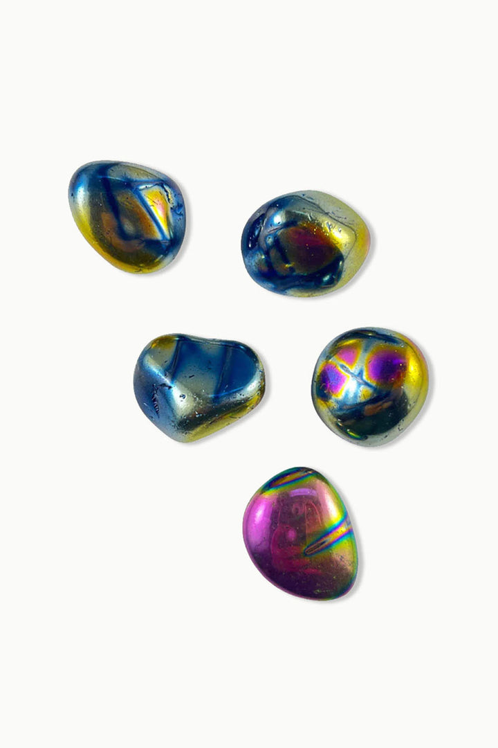 Titanium Rainbow Aura Amethyst Tumbles