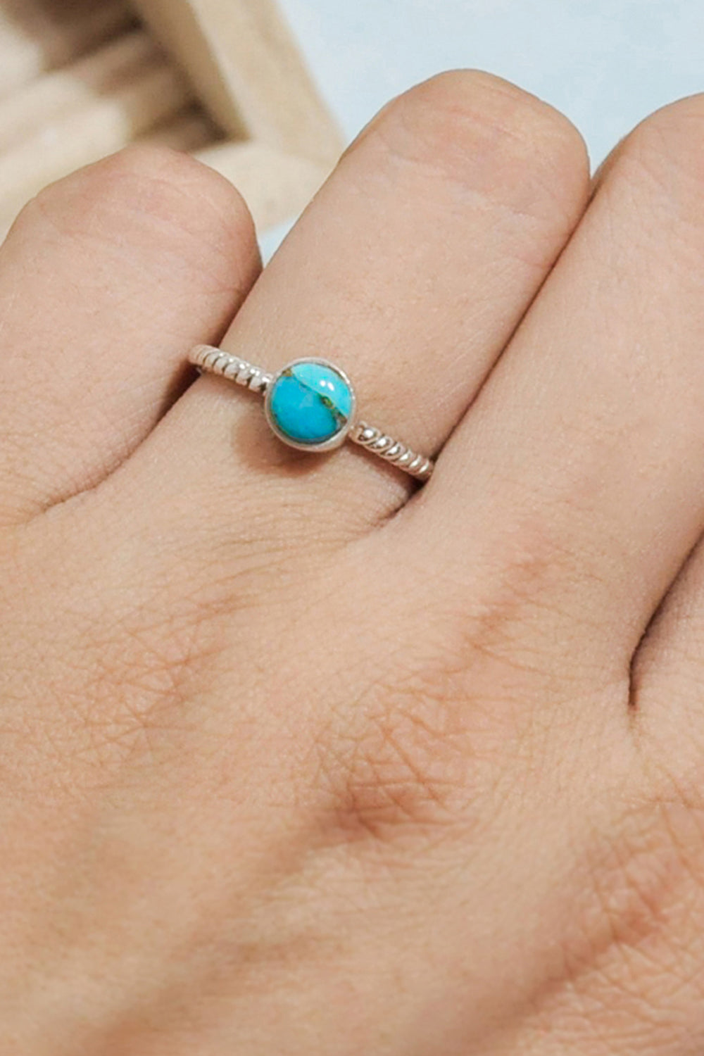 Sivalya Turquoise Solitaire Ring - Bijoux