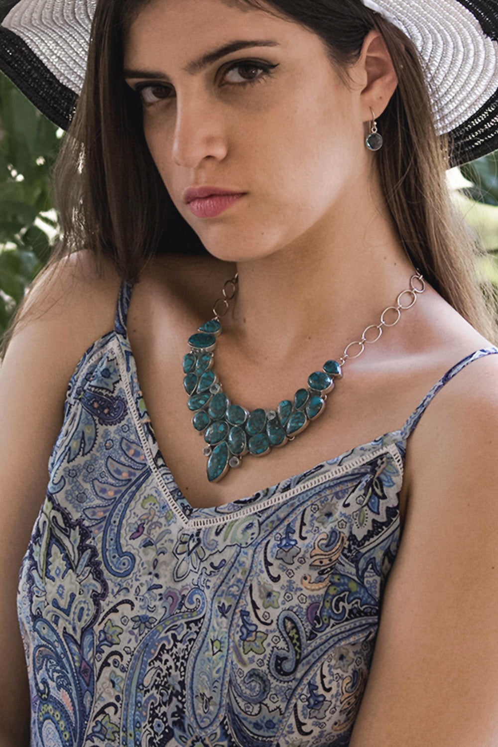 Turquoise Statement Necklace - Multi Gemstone