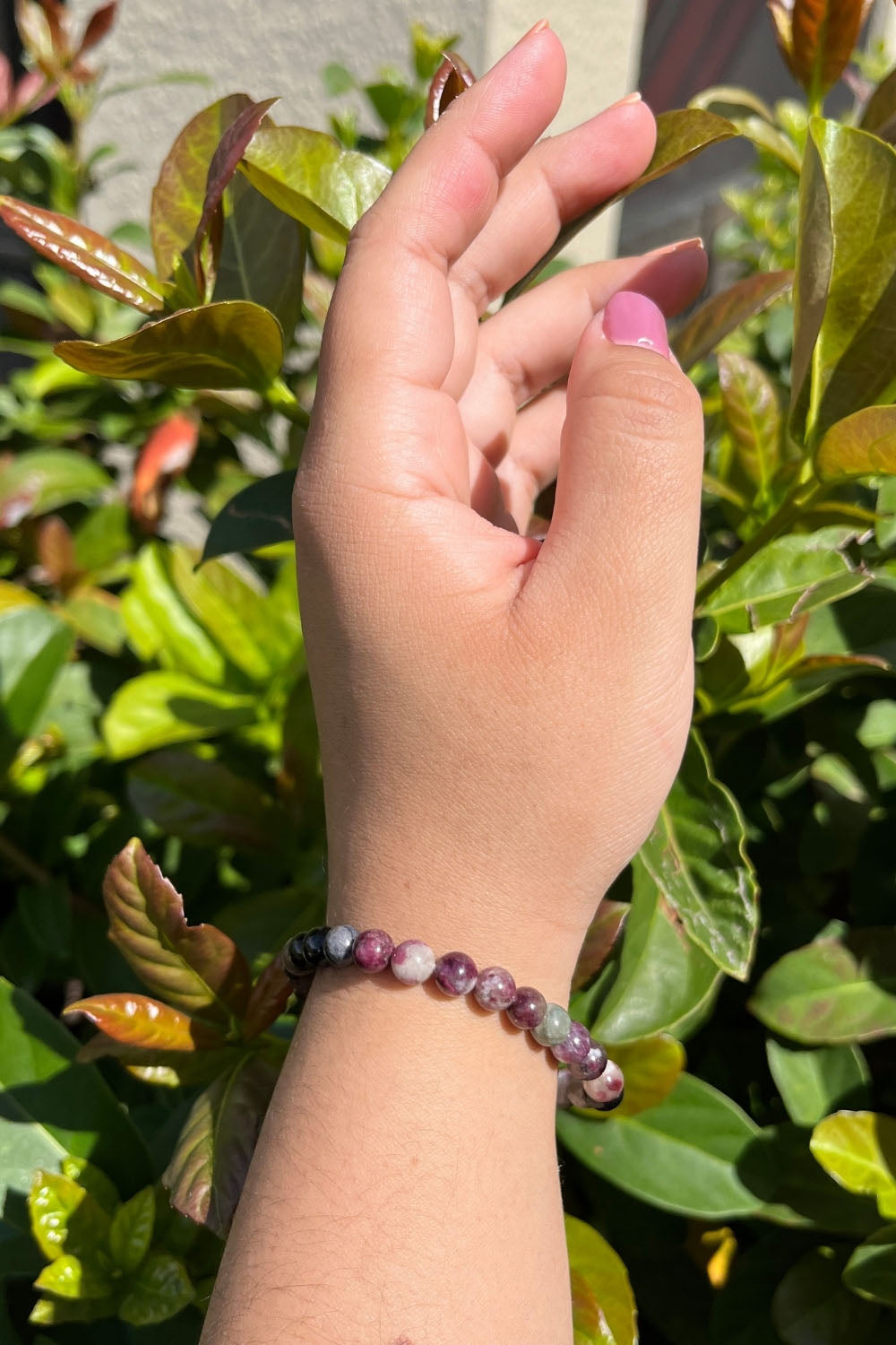 Sivalya Watermelon Tourmaline Gemstone Beaded Bracelet