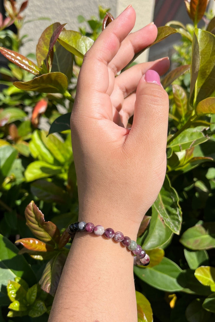 Sivalya Watermelon Tourmaline Gemstone Beaded Bracelet
