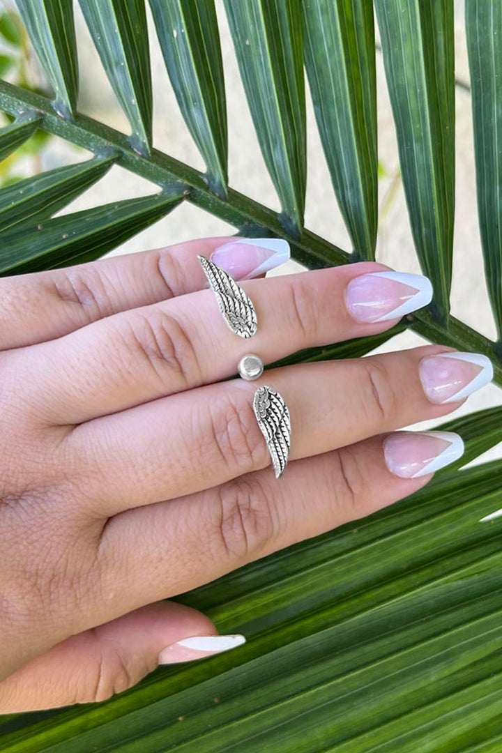 Sivalya Wings Two Finger Ring Sterling Silver