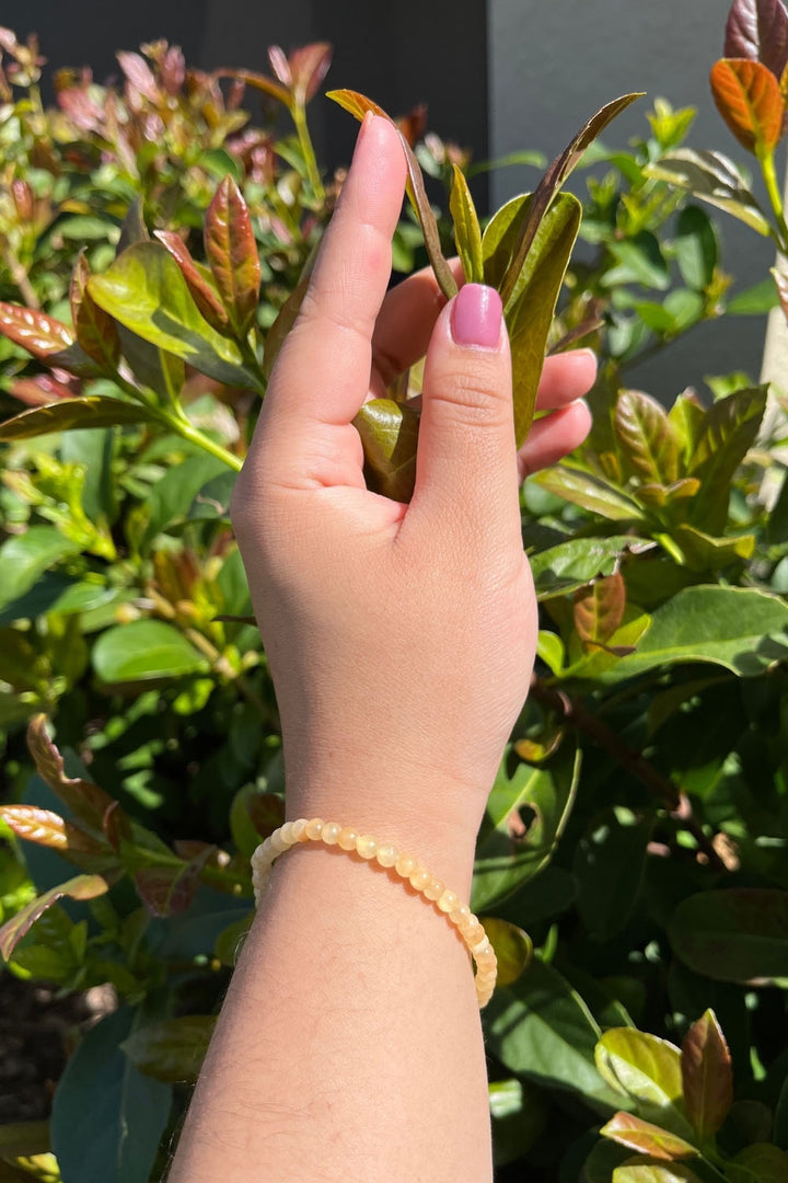 Sivalya Yellow Aragonite Gemstone Beaded Bracelet