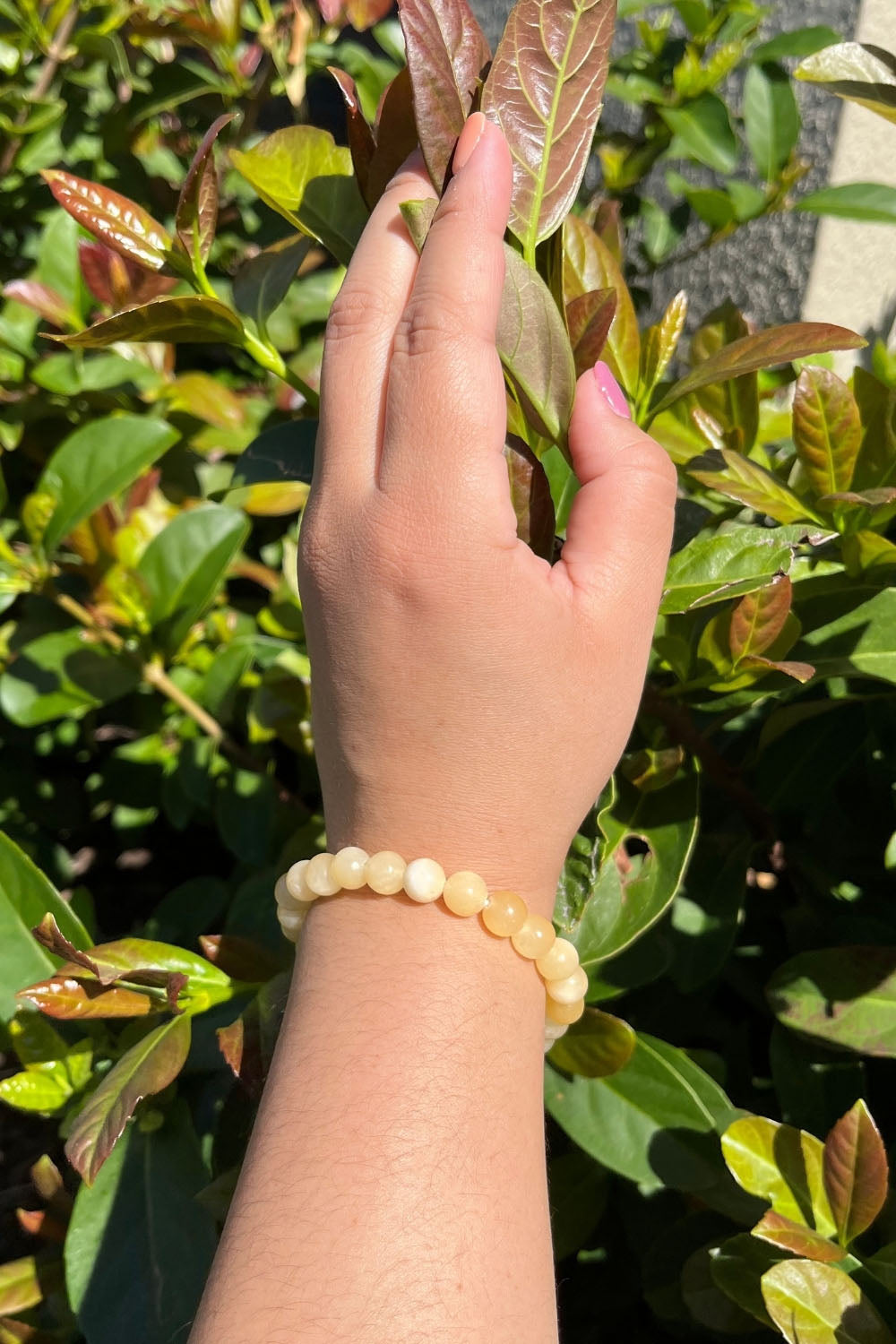 Sivalya Yellow Aragonite Gemstone Beaded Bracelet