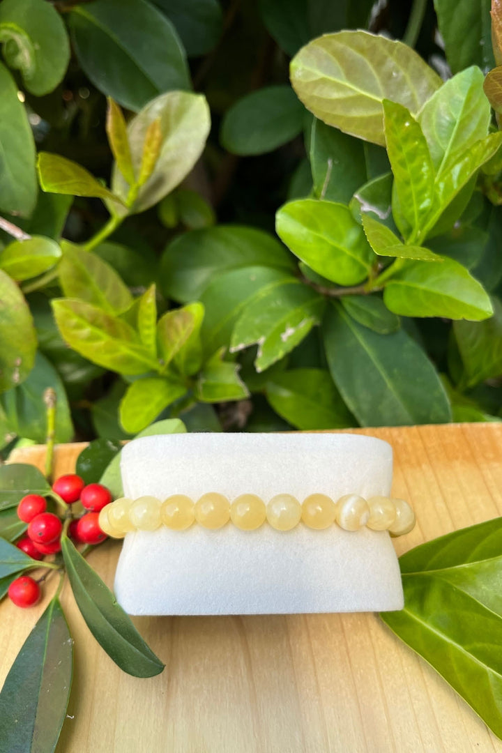 Sivalya Yellow Aragonite Gemstone Beaded Bracelet