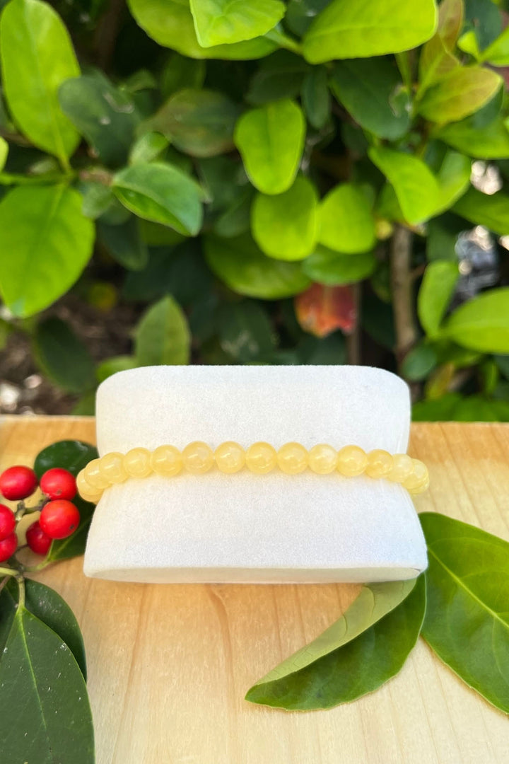 Sivalya Yellow Jade Gemstone Beaded Bracelet