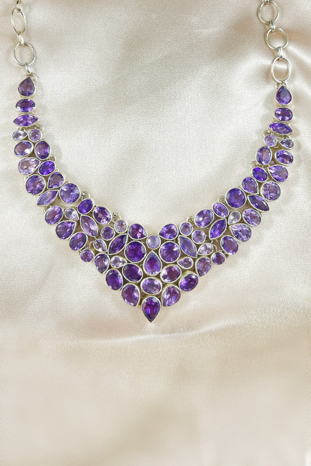 Sivalya Amethyst Statement Necklace - Multi Gemstone