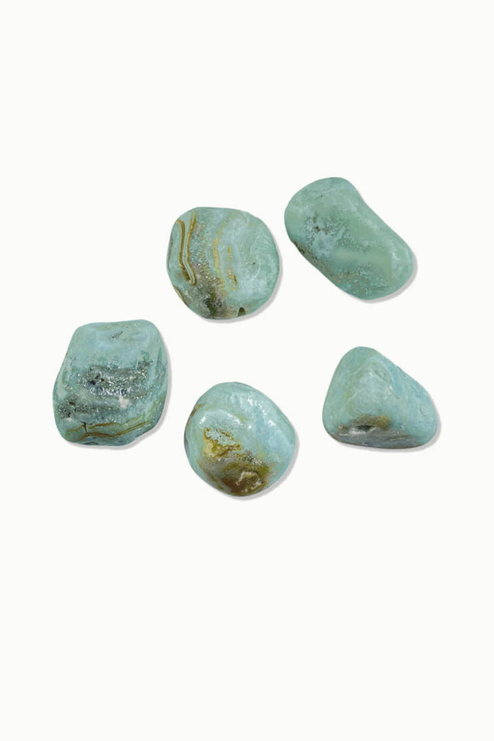 Blue Aragonite Tumbles