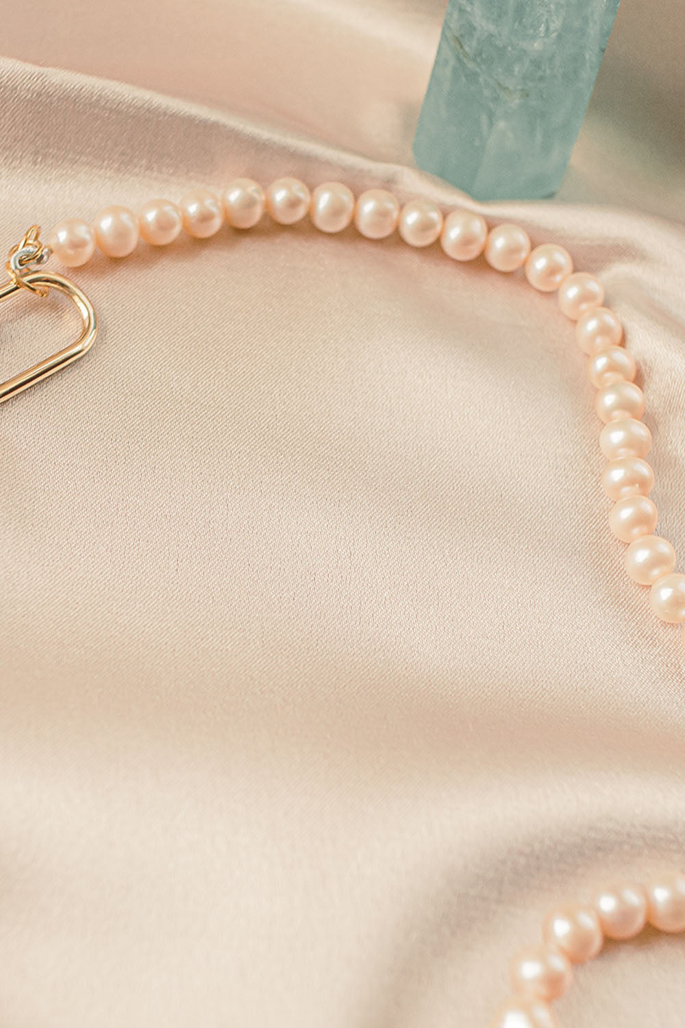 Sivalya Blush Pearls Oval Clasp Necklace
