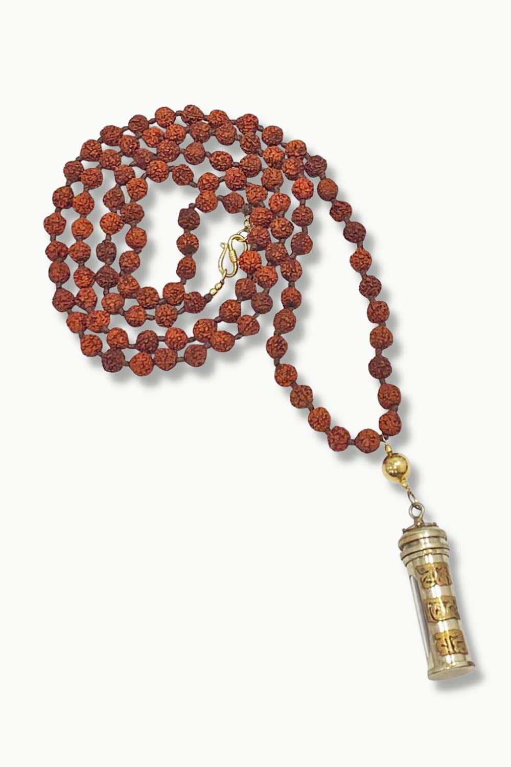 Sivalya Buddhist Mantra Prayer Box and 108 Rudraksha Beads Mala