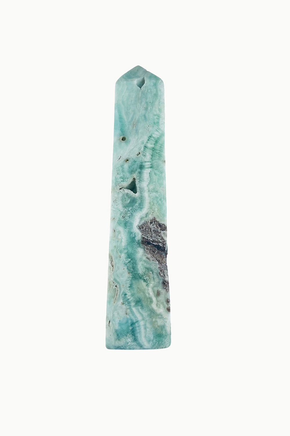 Blue Aragonite Obelisk Tower #1
