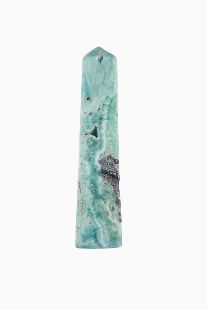 Blue Aragonite Obelisk Tower #1