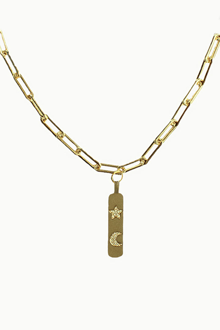 Sivalya Celestial Guides Moon and Star Amulet Necklace